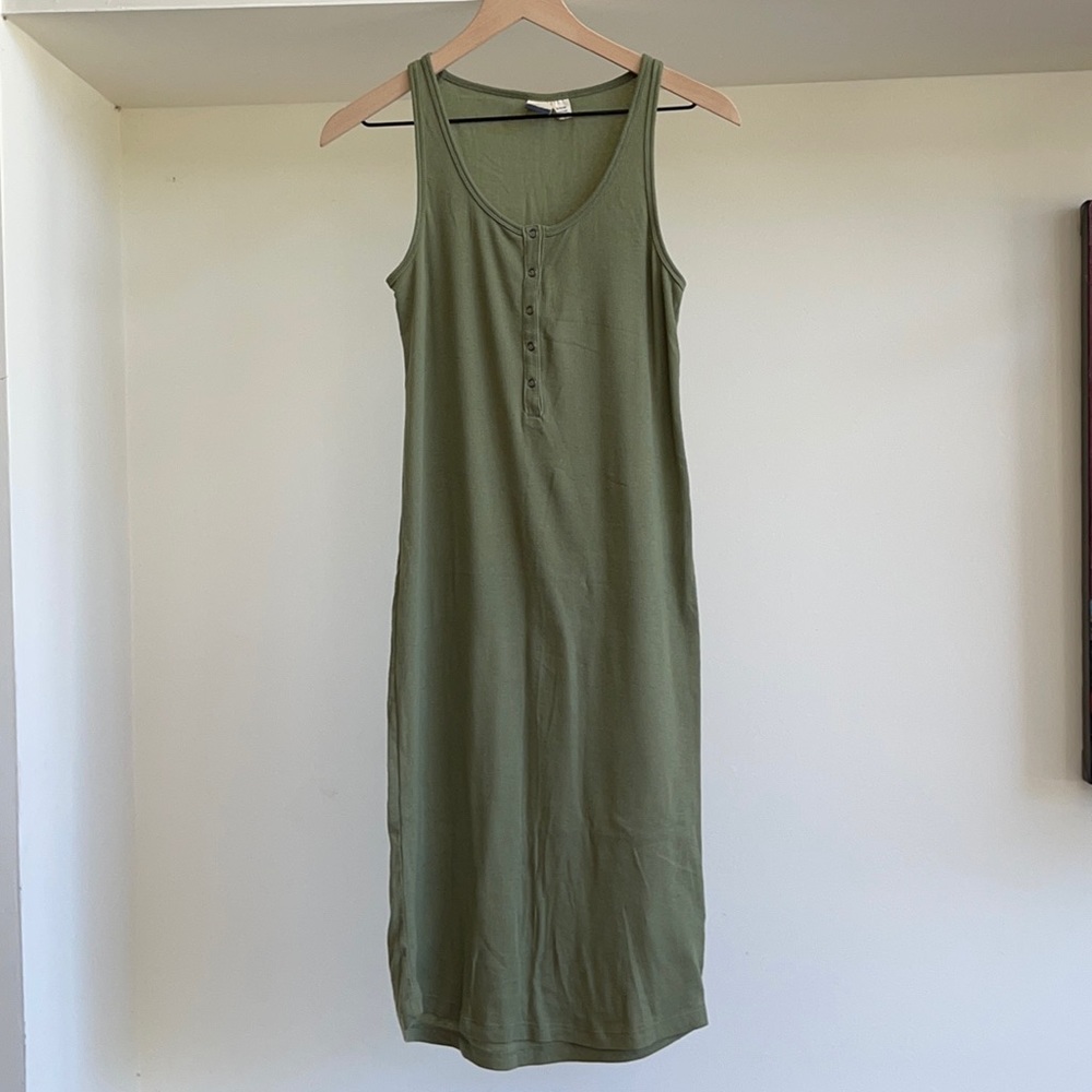 Midi Green Boho Dress